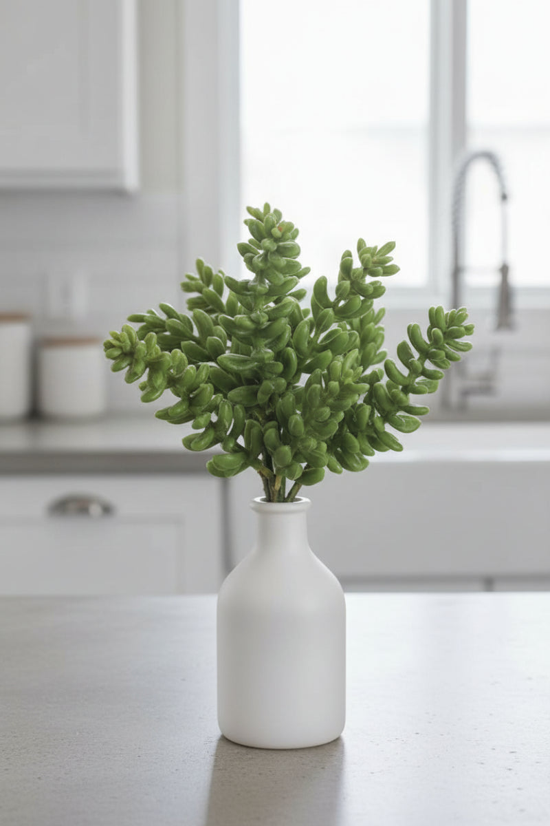 Faux Sedum Pick 8" Green