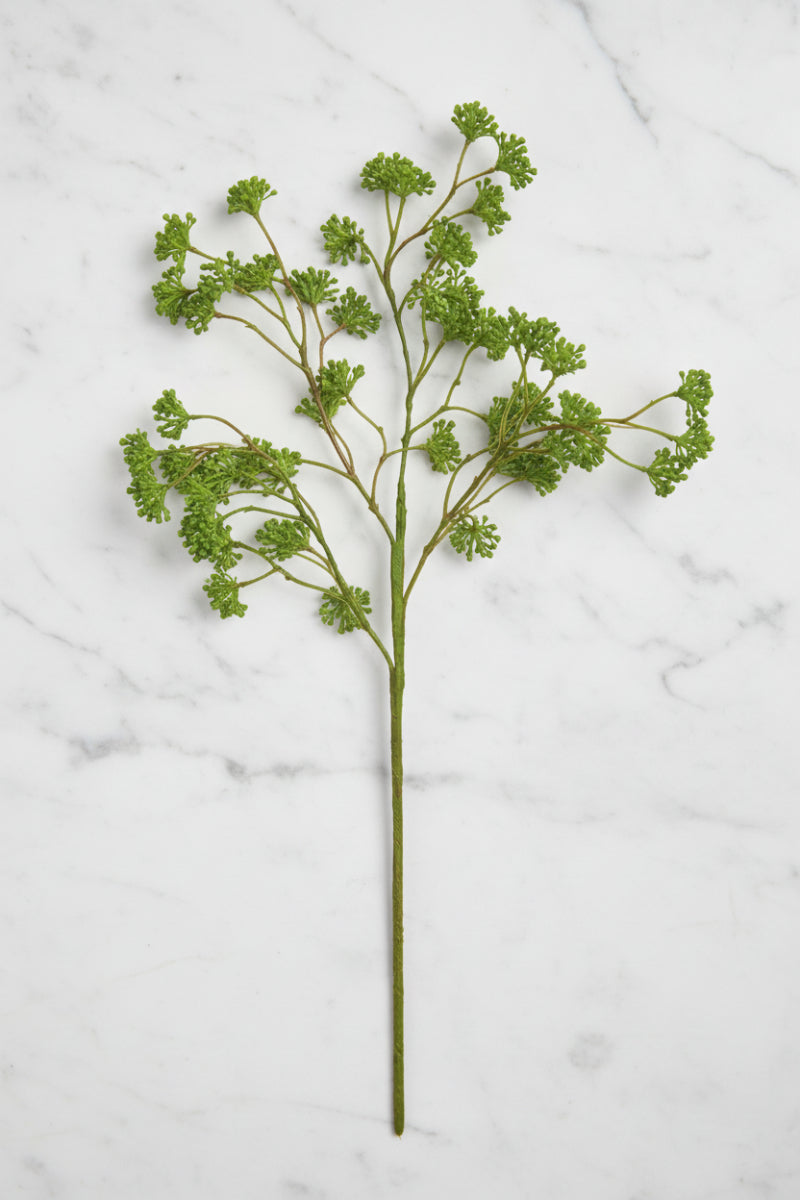 Faux Sedum Spray 16" Green