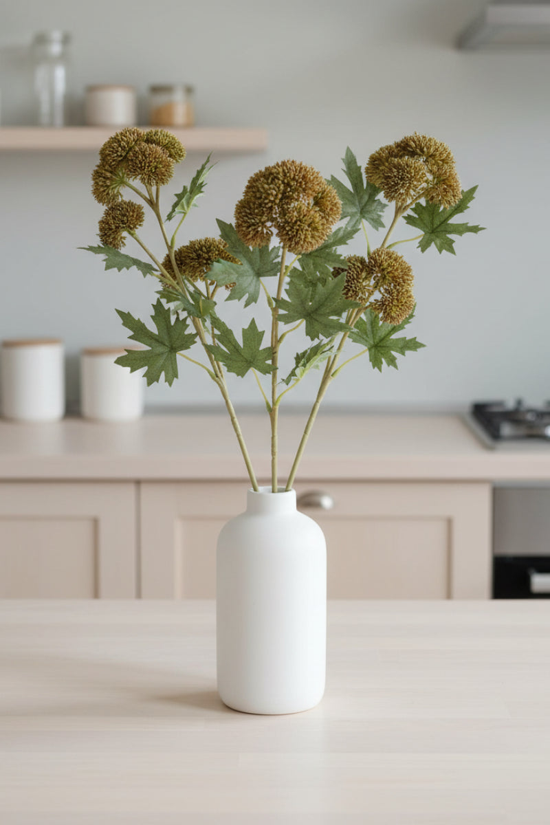 Faux Sedum Stem 28" Dark Green