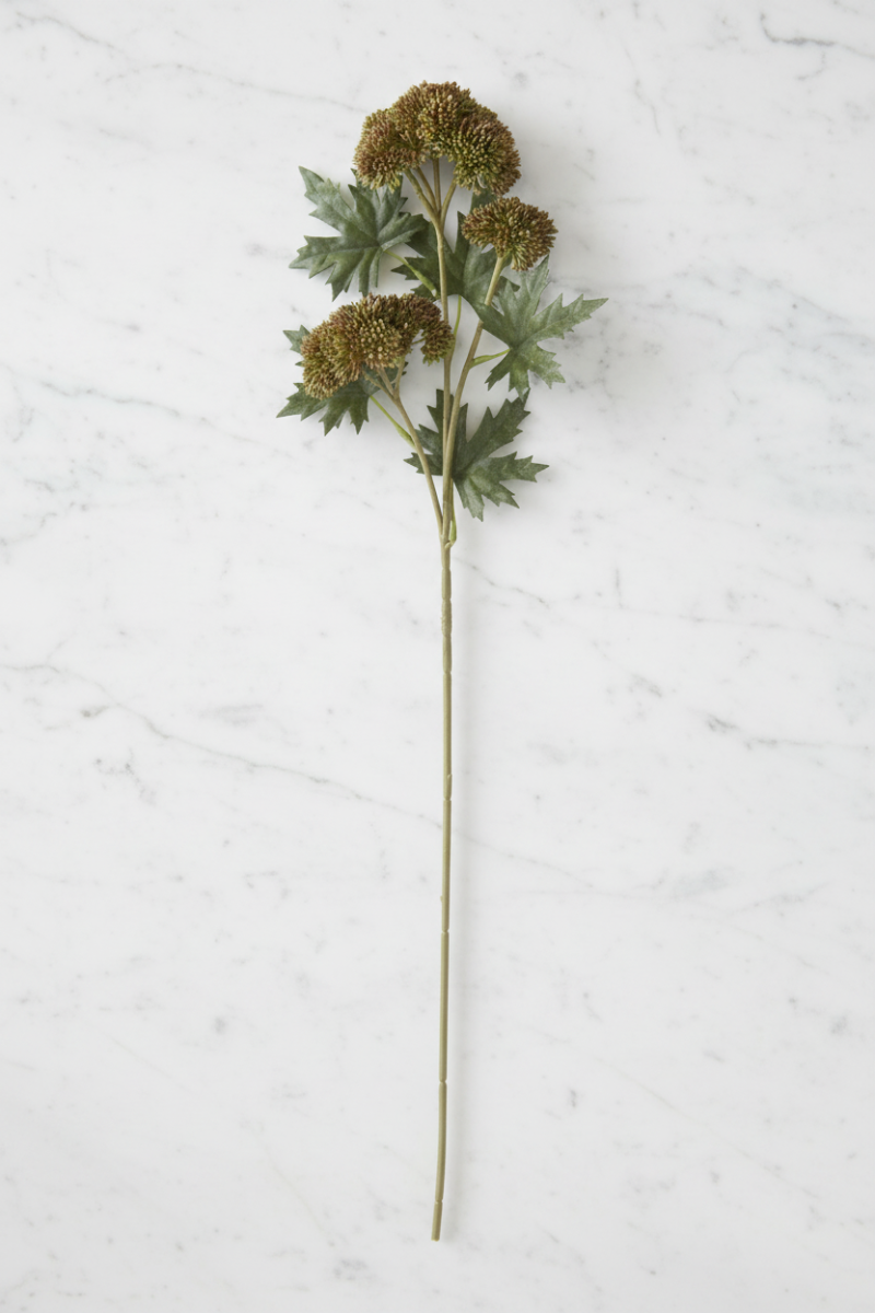 Faux Sedum Stem 28" Dark Green