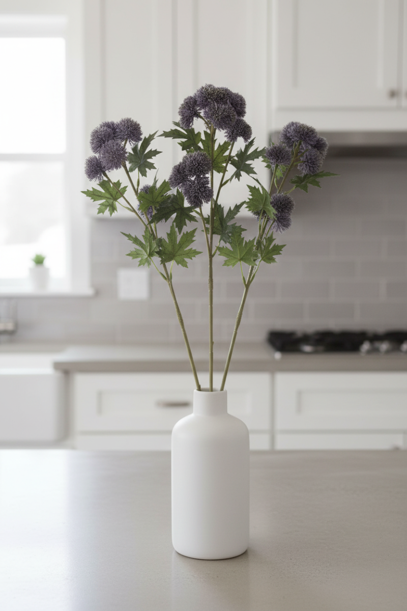 Faux Sedum Stem 28" Purple