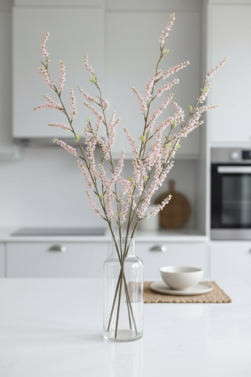 Faux Spirea Spray 39.5" Pink