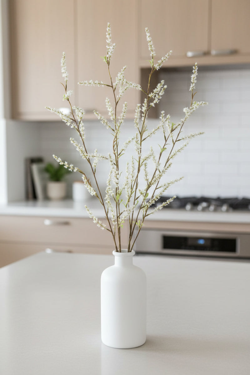 Faux Spirea Spray 39.5" White