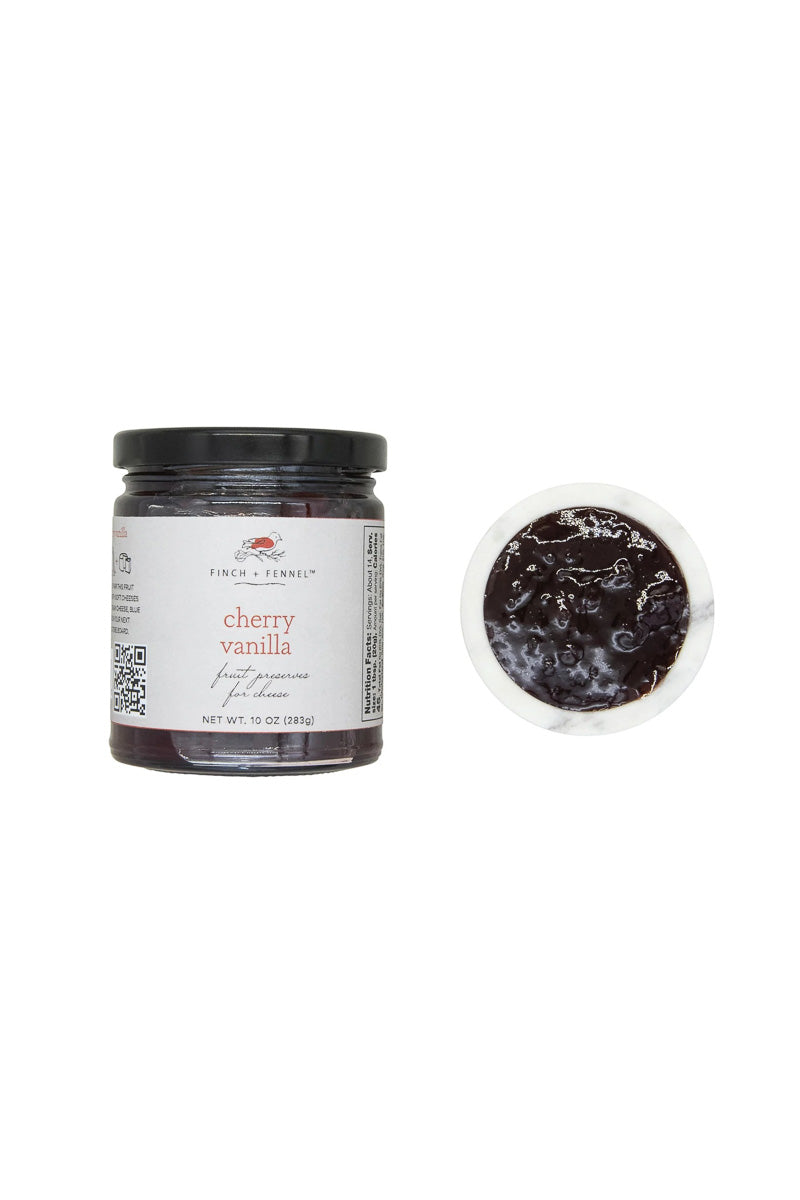 Finch + Fennel Cherry Vanilla Fruit Preserves for Cheese 10 oz