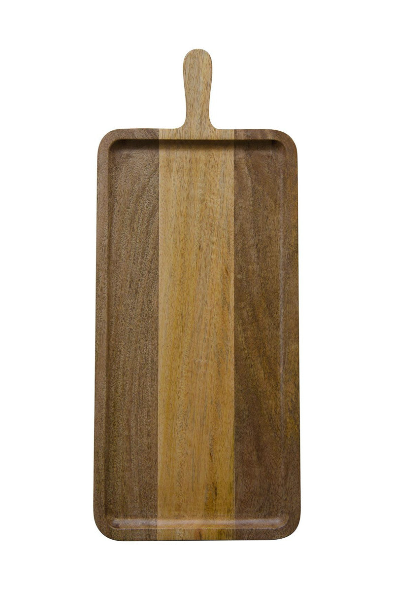 Finch + Fennel Natural Mango Wood Cheese Board with Handle