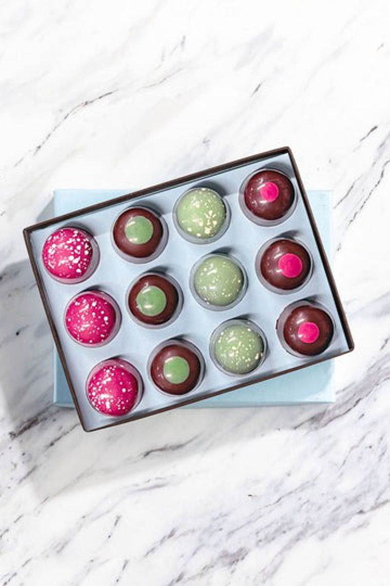 French Broad Chocolate Holiday Collection of Bonbons 12 Piece