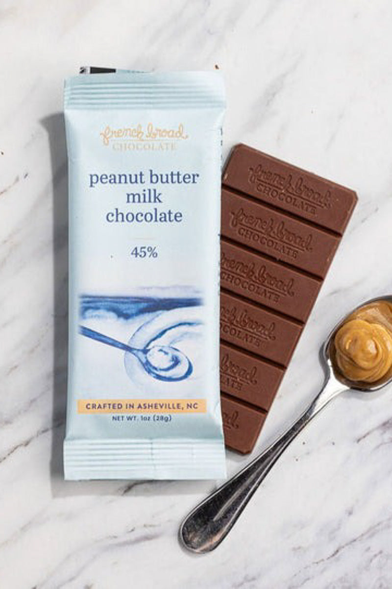 French Broad Chocolate Peanut Butter Milk Chocolate Bar 45%