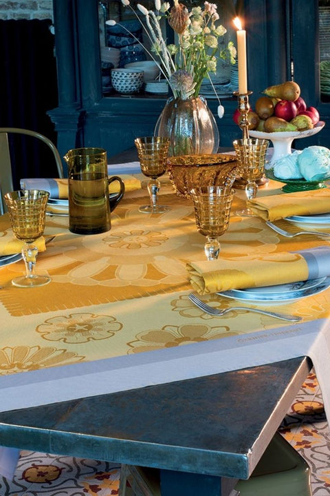 Garnier-Thiebaut Murano Curry Tablecloth 45" x 45"