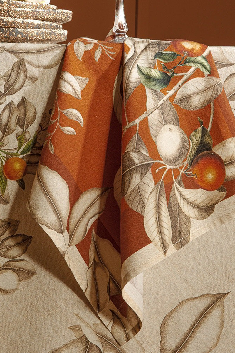 Garnier-Thiebaut Mandarines Napkin 18" Rouille