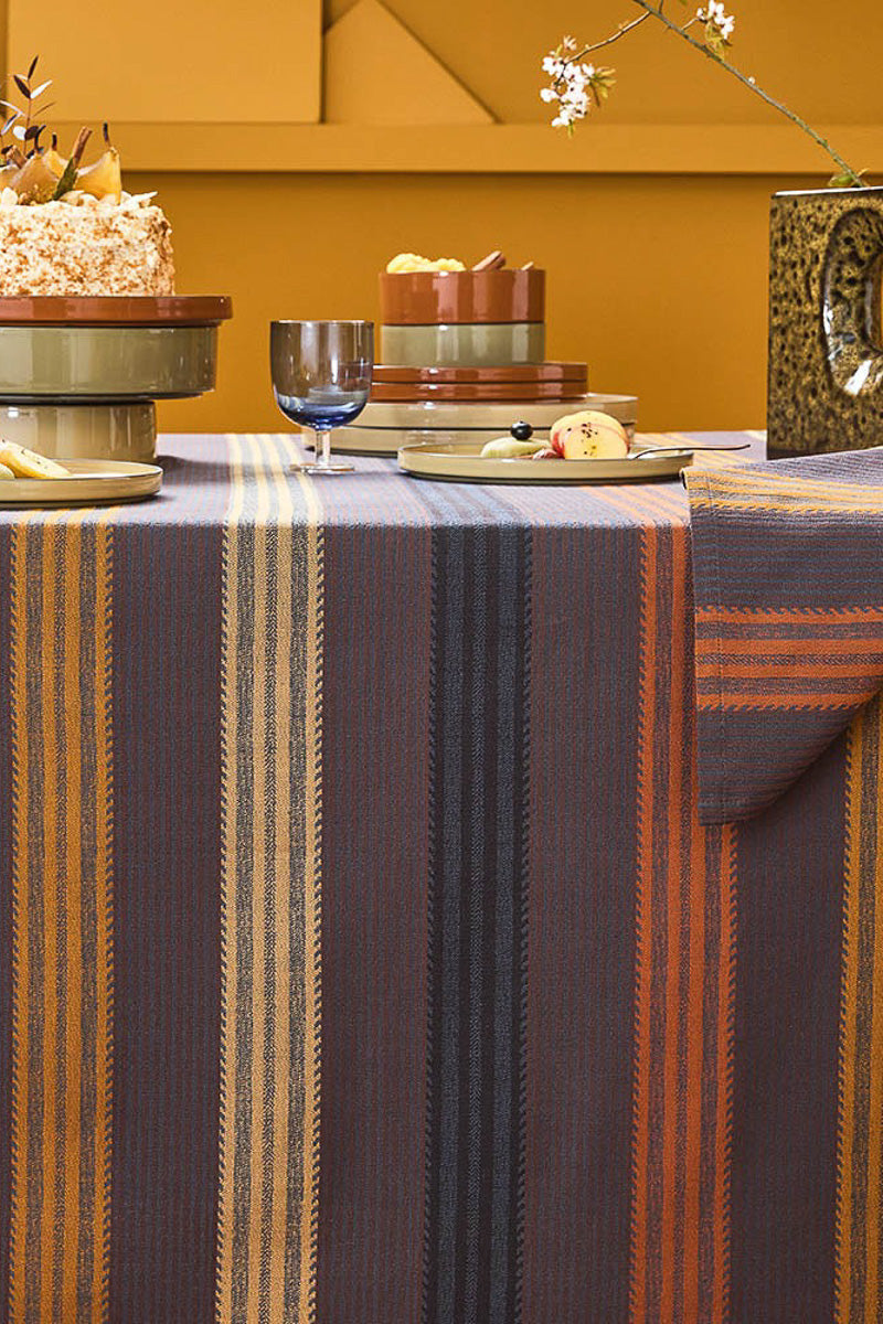 Garnier-Thiebaut Mille Bambous Tablecloth 61"x61" Onyx