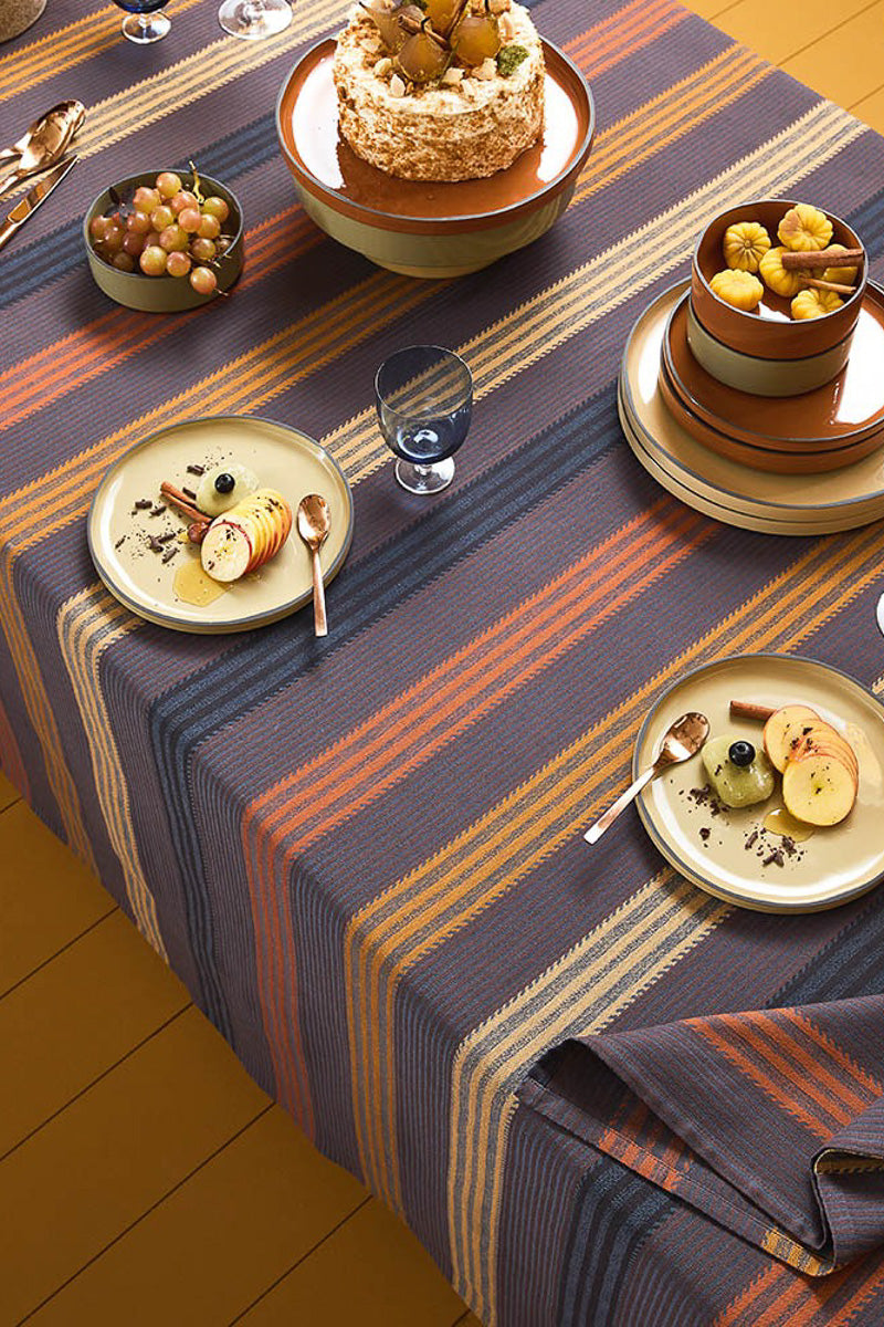 Garnier-Thiebaut Mille Bambous Tablecloth 61"x61" Onyx