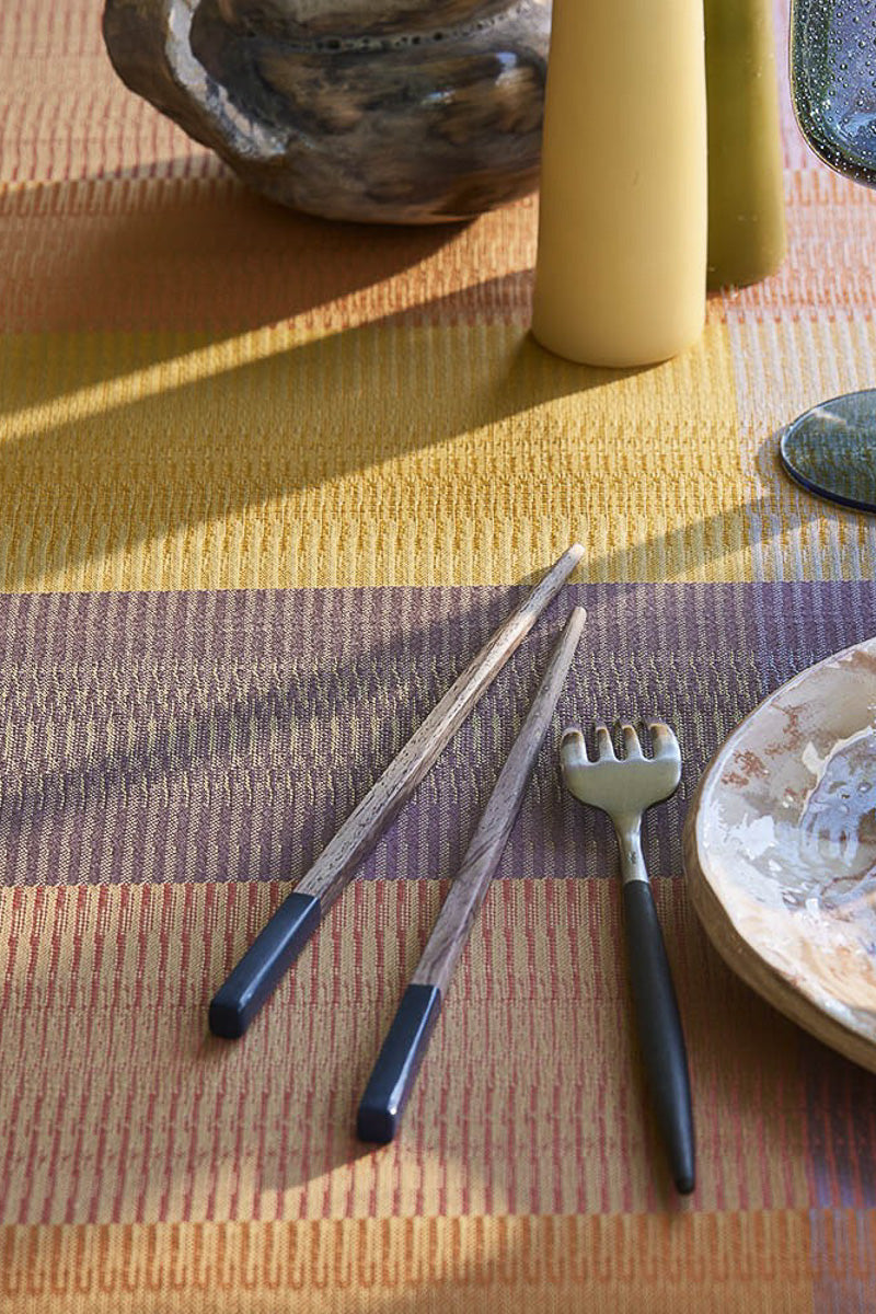 Garnier-Thiebaut Mille Ecossais Tablecloth 61"x61" Velvet