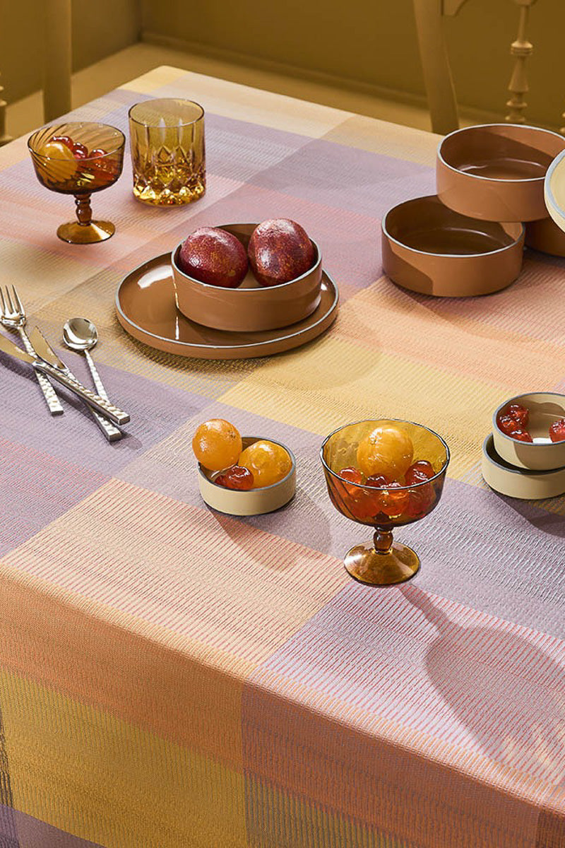 Garnier-Thiebaut Mille Ecossais Tablecloth 61"x89" Velvet