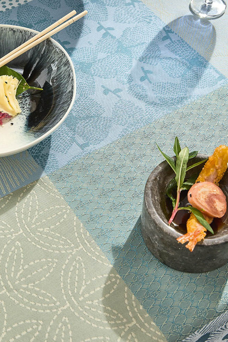 Garnier-Thiebaut Mille Zen Tablecloth 71"x71" Ecume