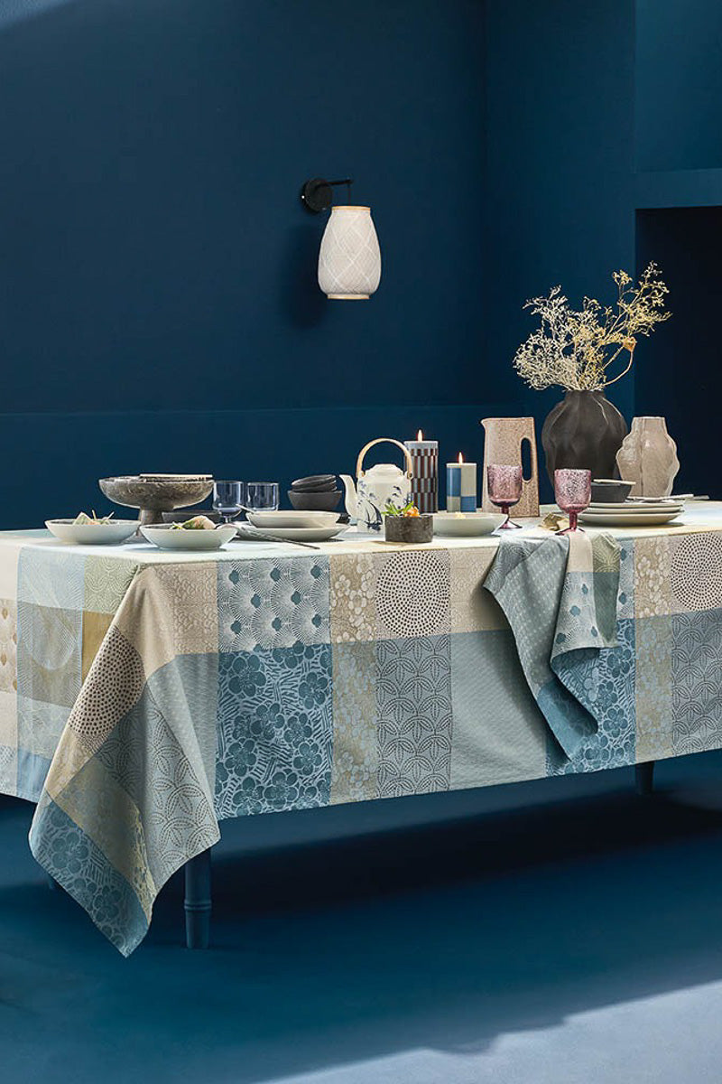 Garnier-Thiebaut Mille Zen Tablecloth 71"x98" Ecume
