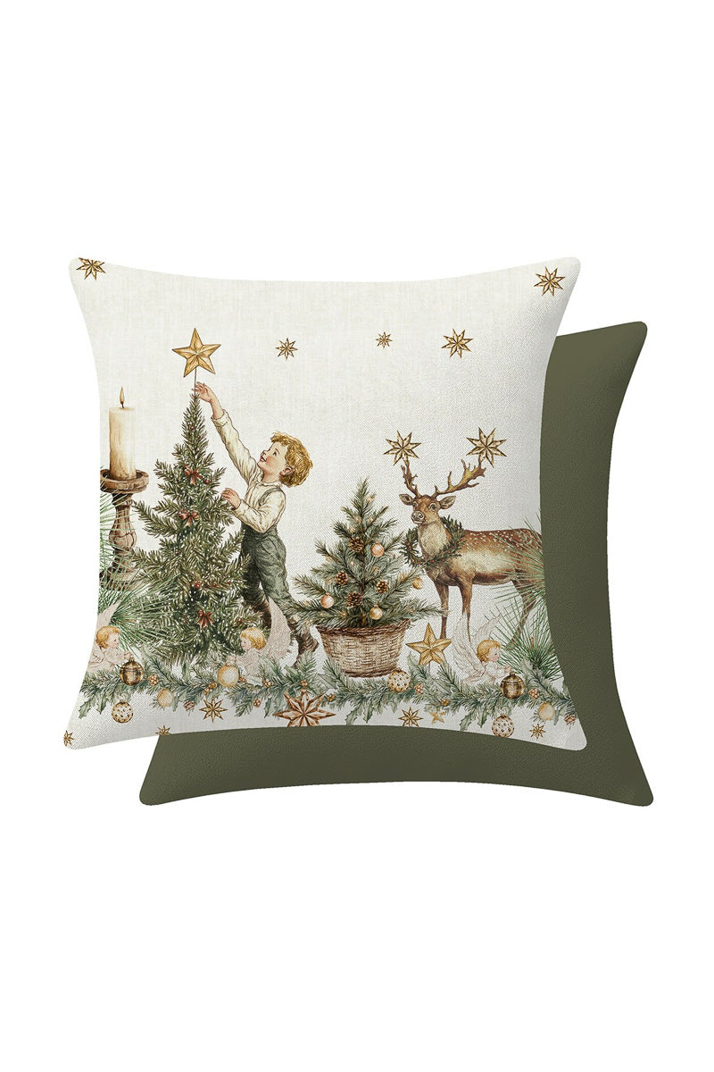 Garnier-Thiebaut Noel Vintage Cushion Cover 16" x 16" Dore