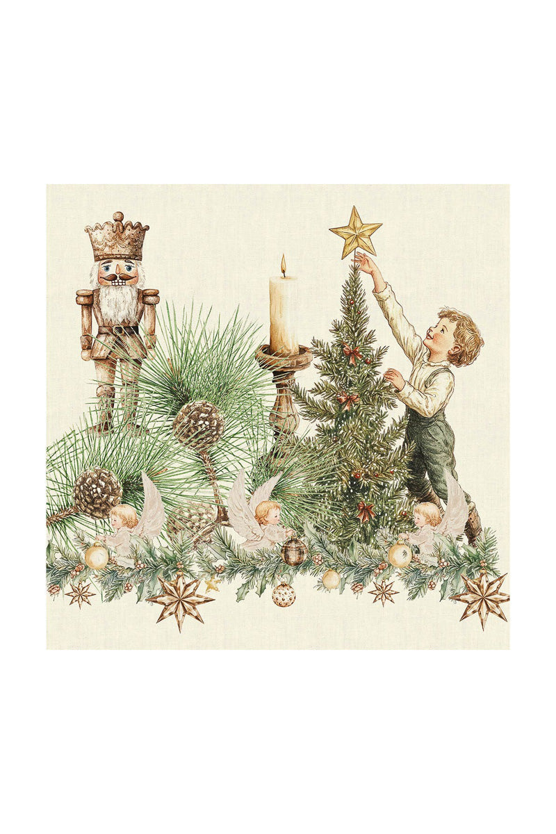 Garnier-Thiebaut Noel Vintage Napkin Dore