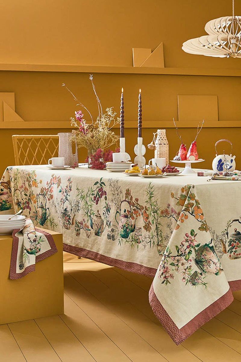 Garnier-Thiebaut Theieres Tablecloth 61"x102" Rouillre