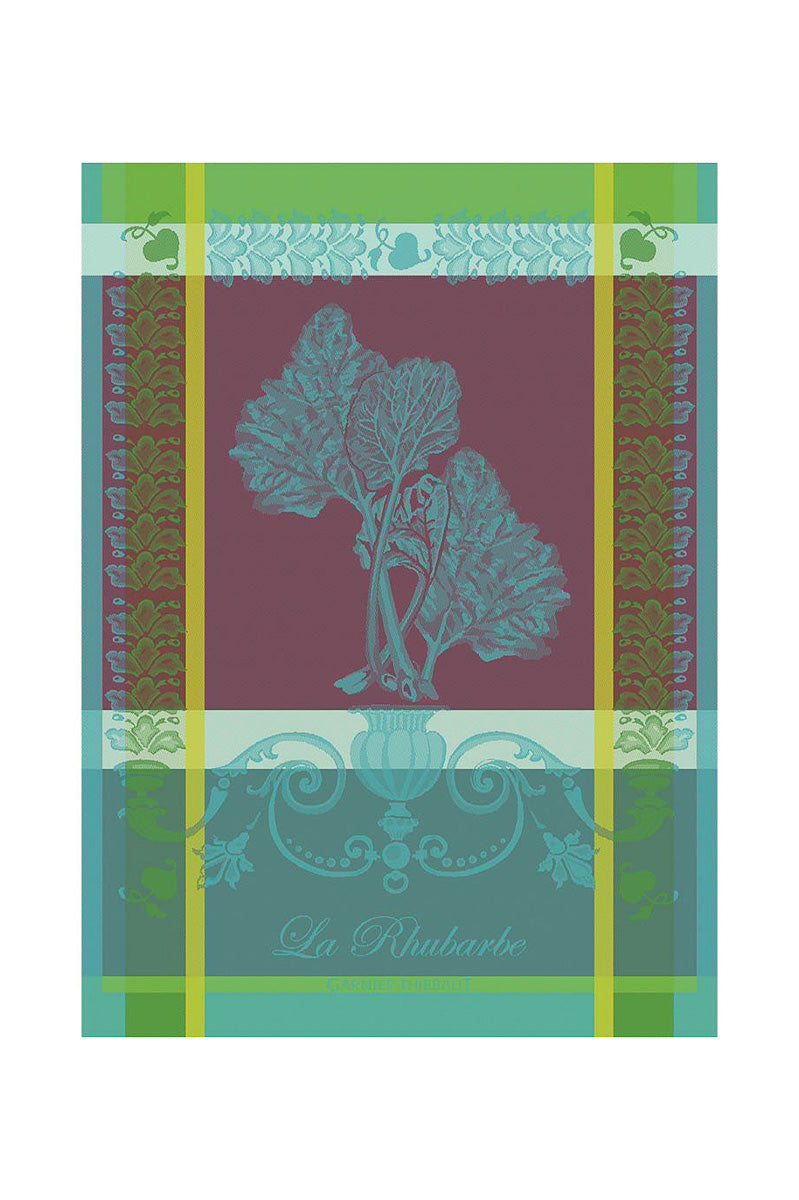 Garnier-Thiebaut La Rhubarbe Turquoise Kitchen Towel