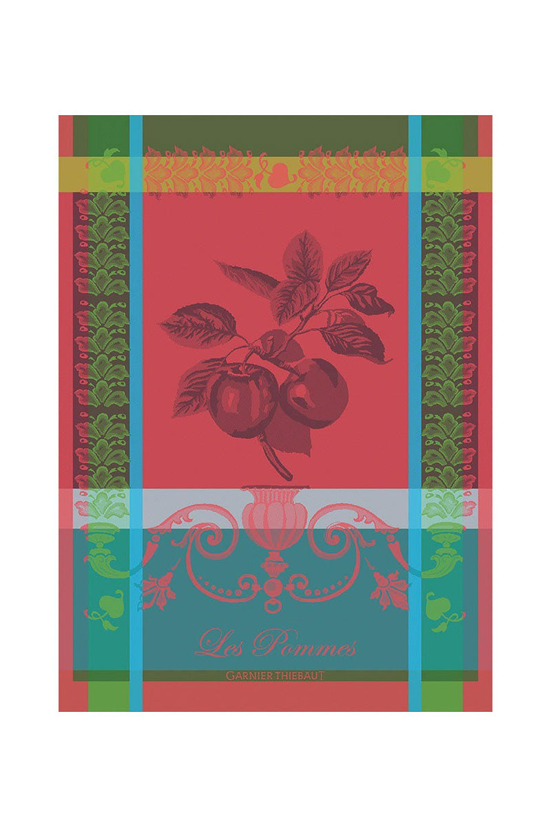 Garnier-Thiebaut Les Pommes Rouge Vif Kitchen Towel
