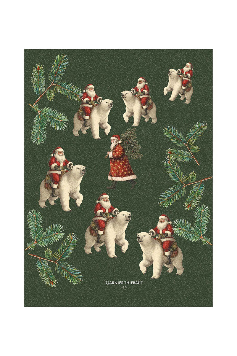 Garnier-Thiebaut Ours De Noel Sapin Kitchen Towel