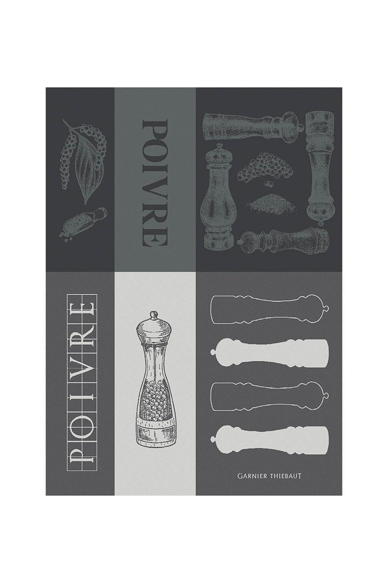 Garnier-Thiebaut Les Poivrieres Charbon Kitchen Towel