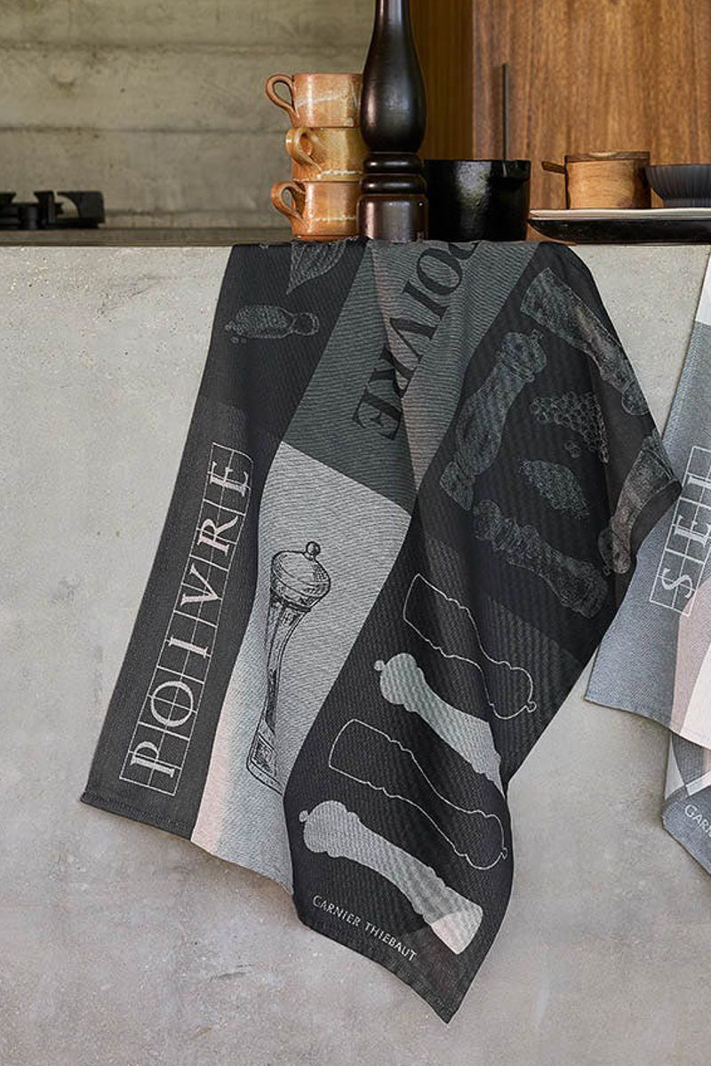 Garnier-Thiebaut Les Poivrieres Charbon Kitchen Towel