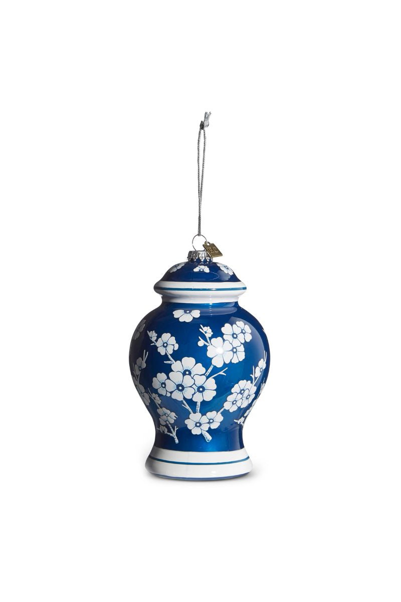 Ginger Jar Ornament 6.5" Blue