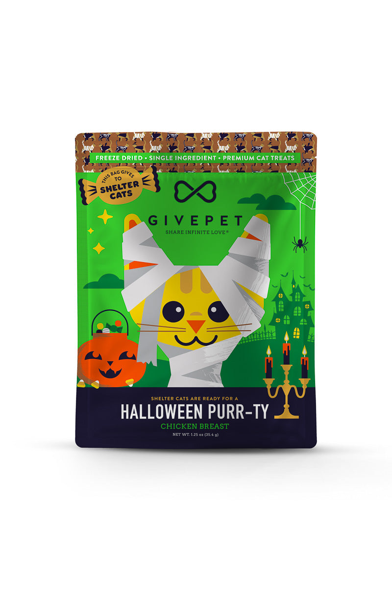 Give Pet Halloween Purr-ty Cat Treat 1.25 oz