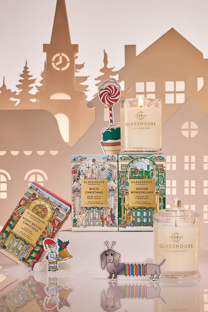 Glasshouse Fragrances Christmas Candle Trio 2.1 oz