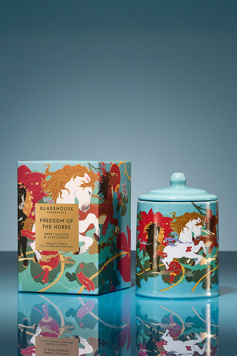 Glasshouse Fragrances Freedom of the Horse Candle 13.4 oz