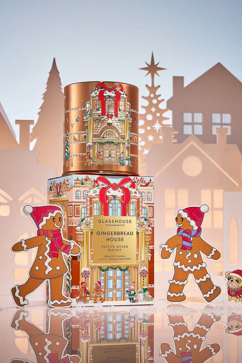Glasshouse Fragrances Gingerbread House Candle 13.4 oz