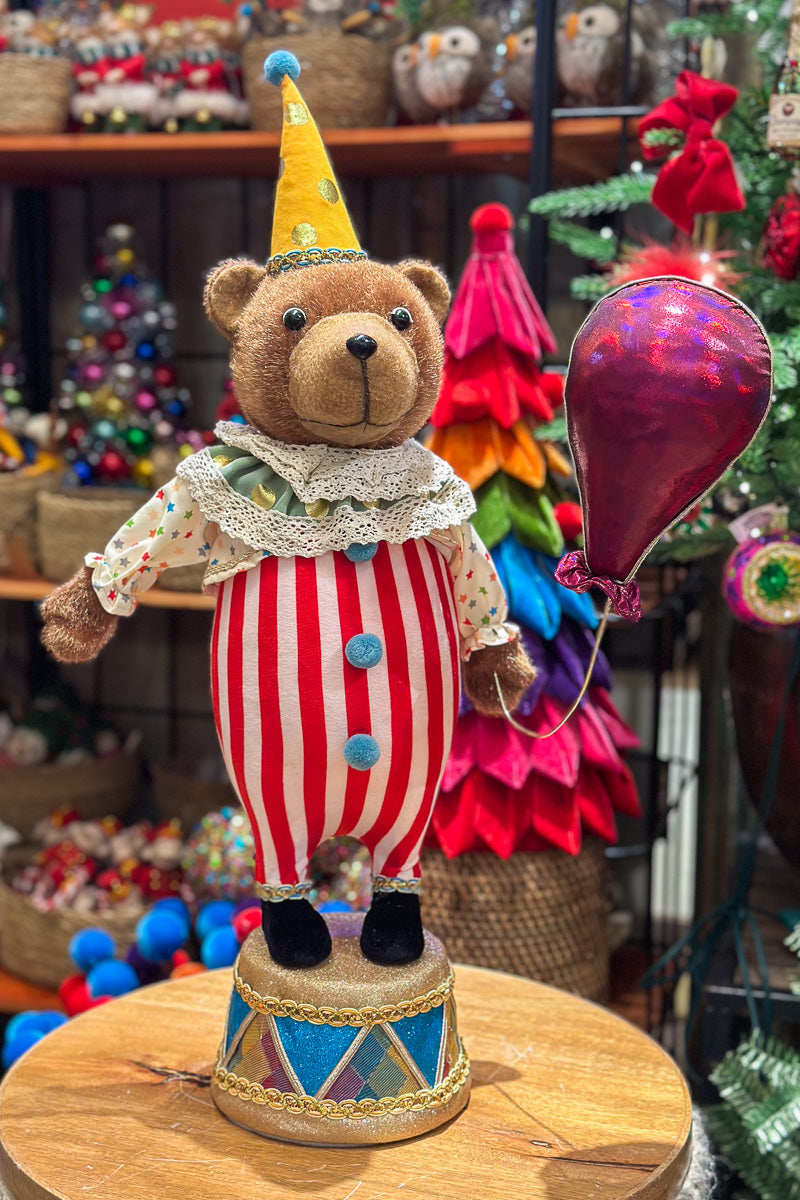 Brown Bear Standing on Drum
