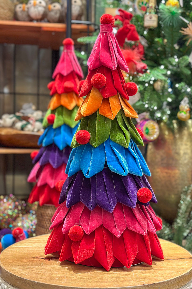 Velvet Cone Tree 21" Multi