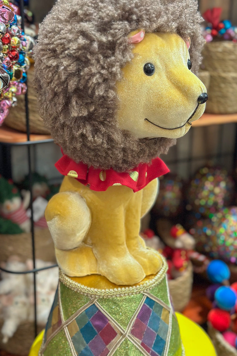 Lion Wearing Wreath