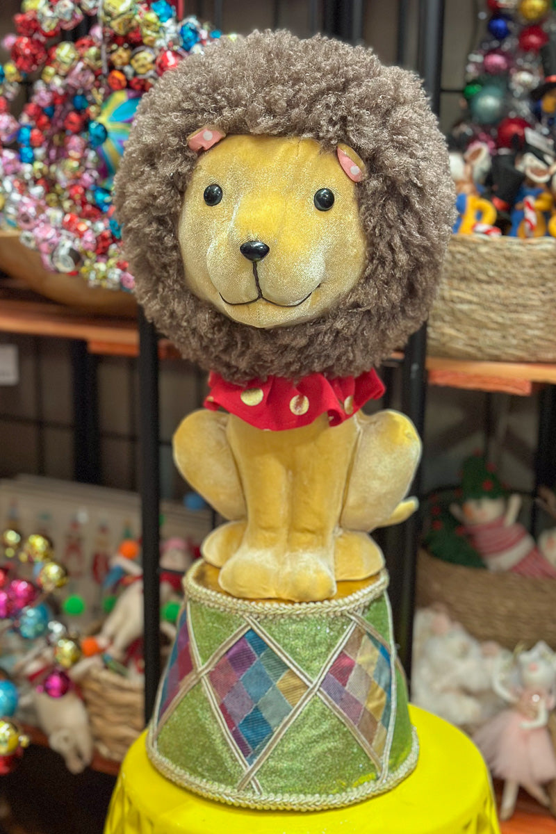 Lion Wearing Wreath