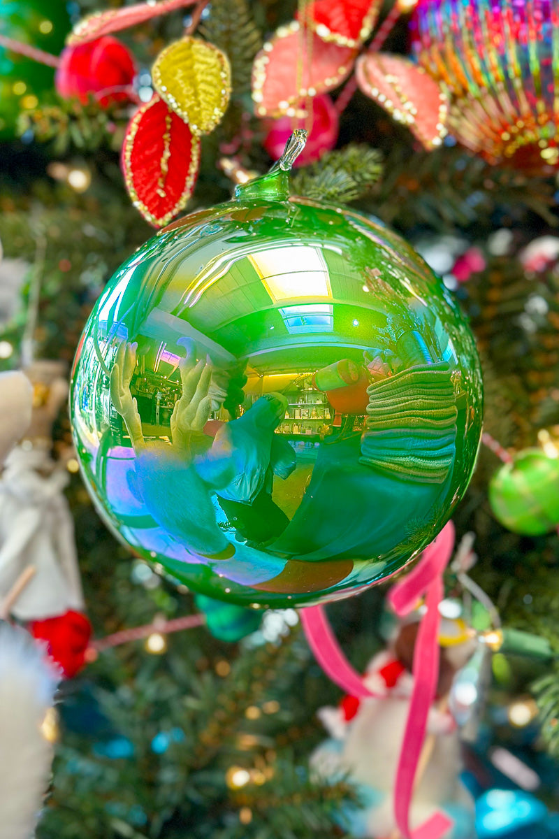 Glass Ornament Ball 150mm Green
