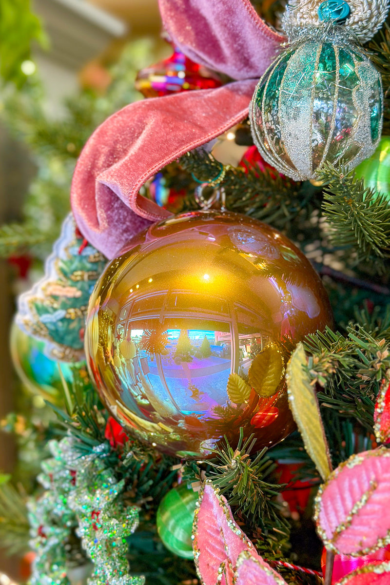 Glass Ornament Ball 120mm Copper