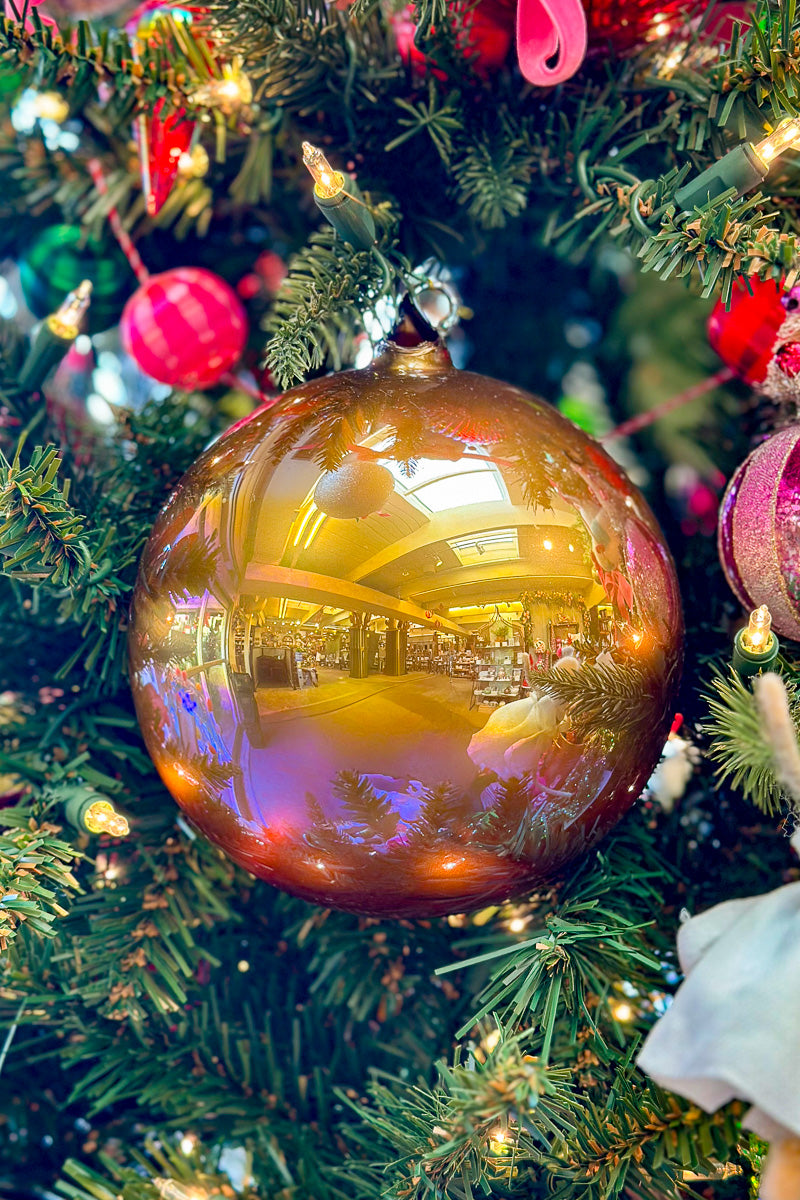 Glass Ornament Ball 150mm Copper