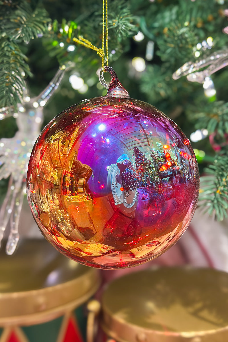 Glass Ornament Ball 100mm Red