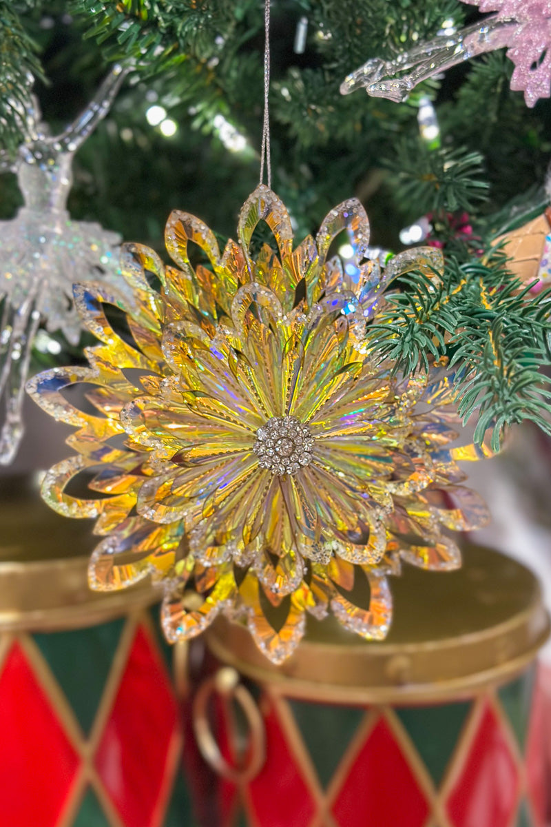 Iridescent Snowflake Ornament 6"
