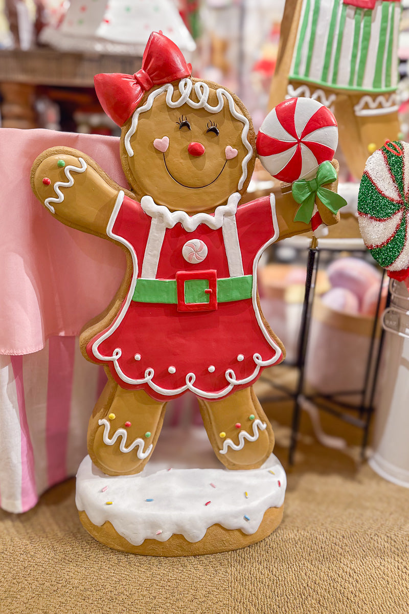 Large Resin Gingerbread Girl 35.8"