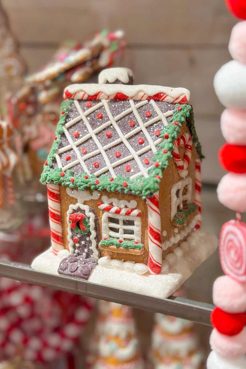 LED Claydough Gingerbread House 7"