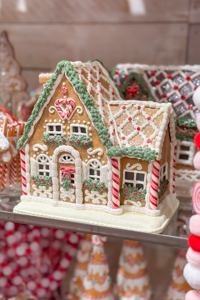 LED Claydough Gingerbread House 8.5"