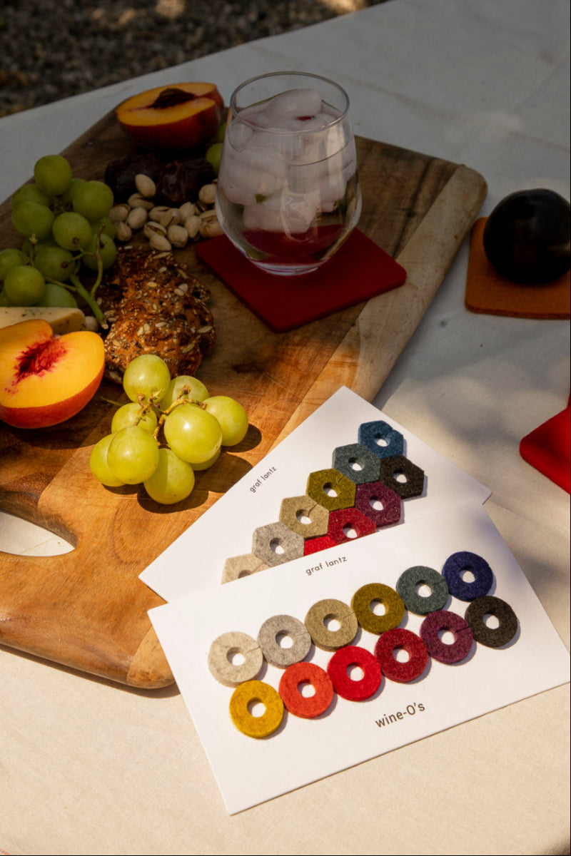Graf Lantz Wine-O's Merino Wool Round Wine Markers Autumn