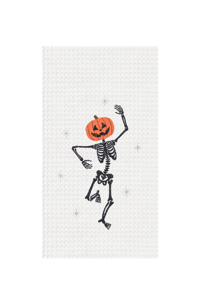 Pumpkin Skeleton Towel