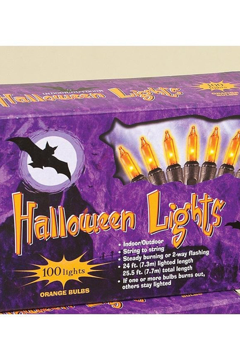 Halloween Orange Light Set 100 UL Indoor/Outdoor