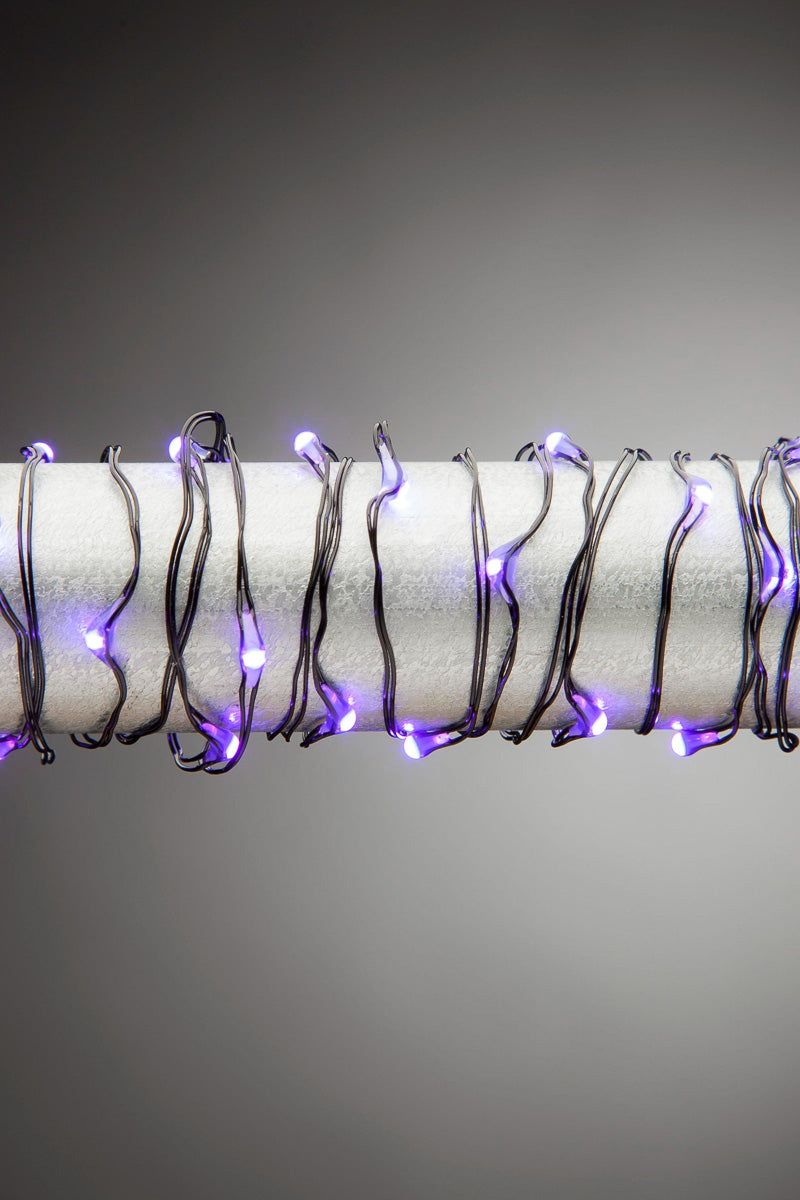 Micro LED Light String With Timer 60" Purple