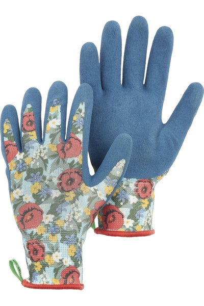 Hestra Latex Gloves Floral Blue Large