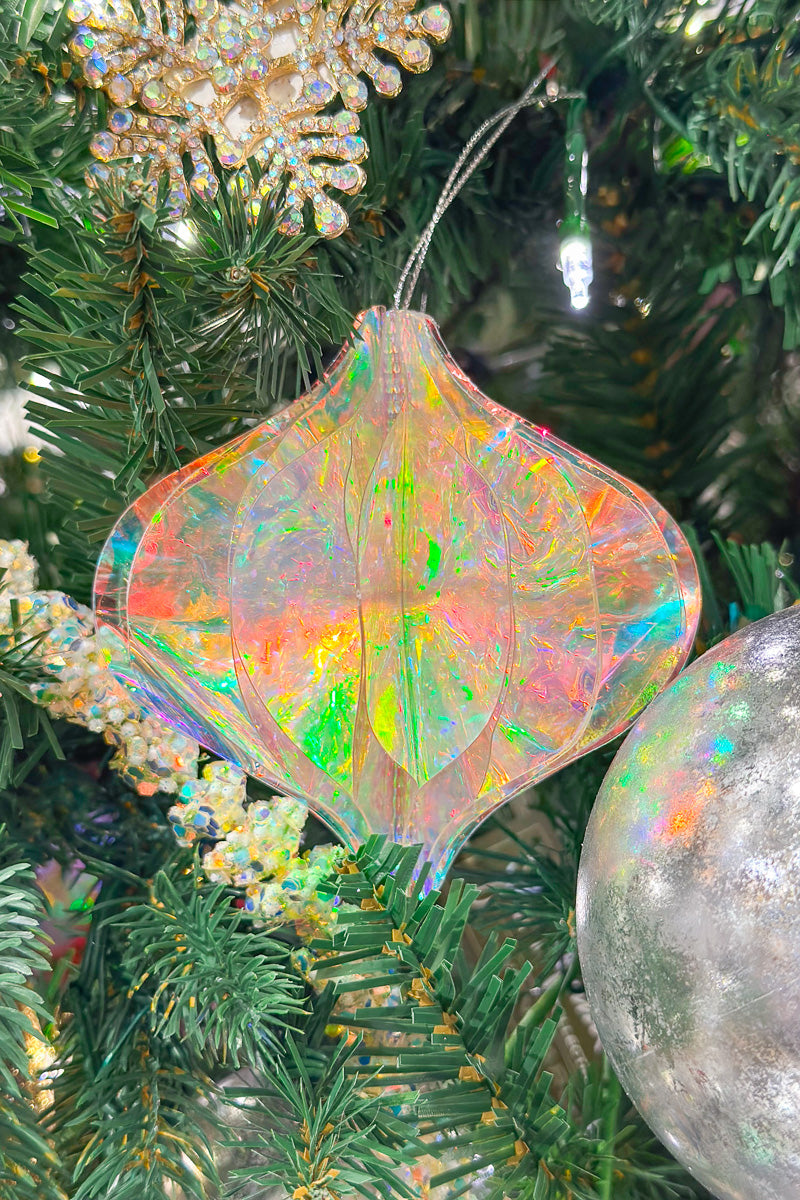 Iridescent Finial Ornament 4"